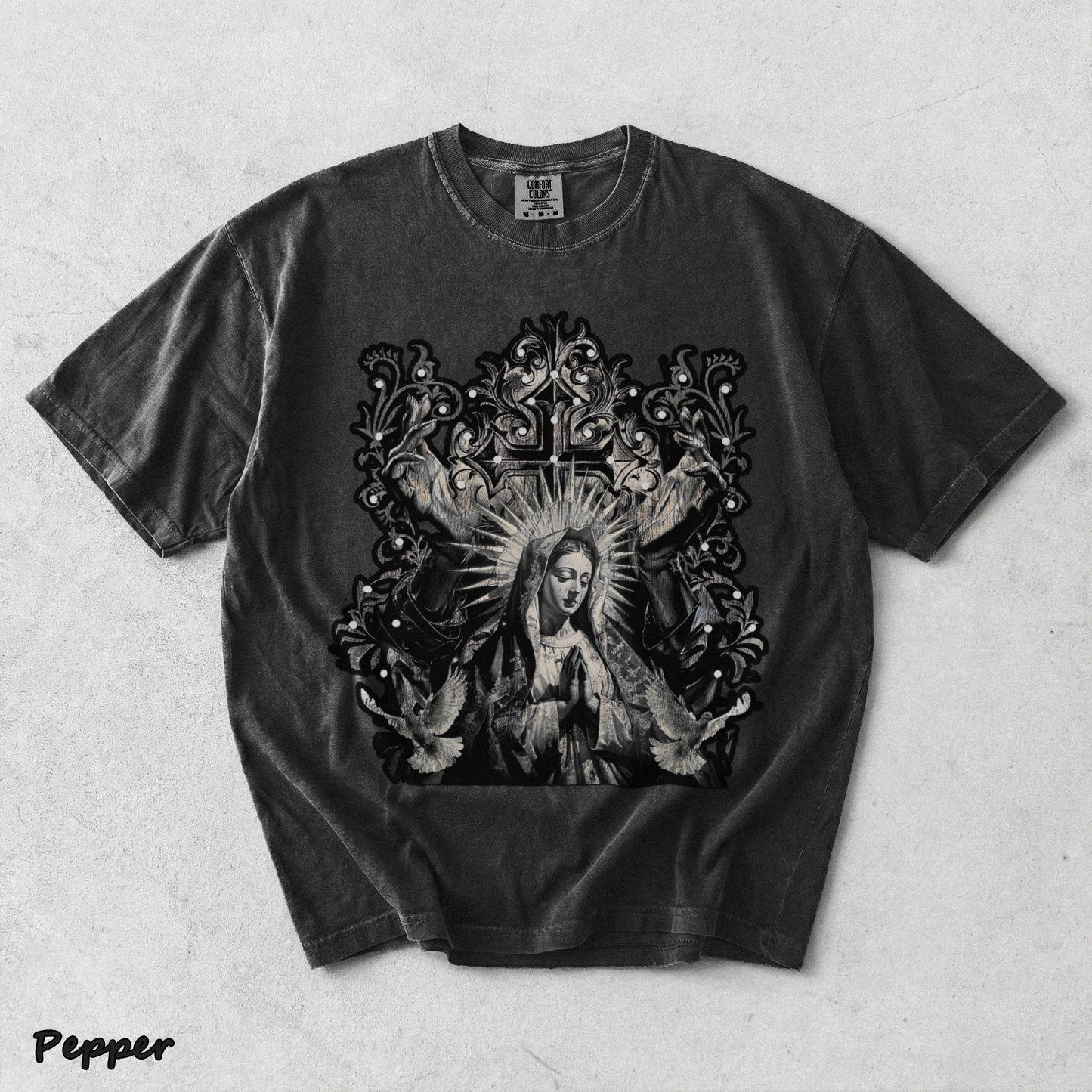 Our Goth Distressed Washed Snowflake - Pepper mockup