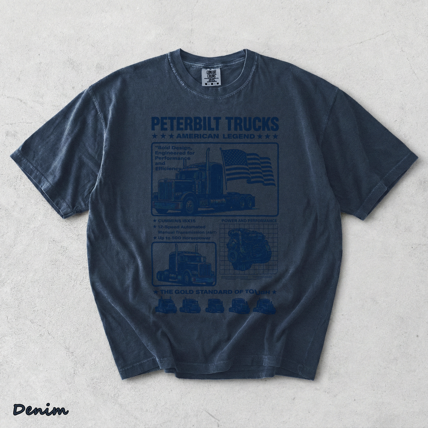 Peterbilt American Back - Denim mockup