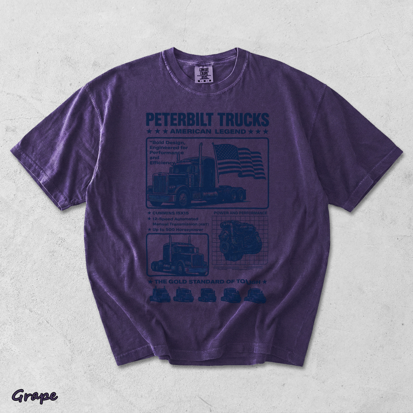 Peterbilt American Back - Grape mockup