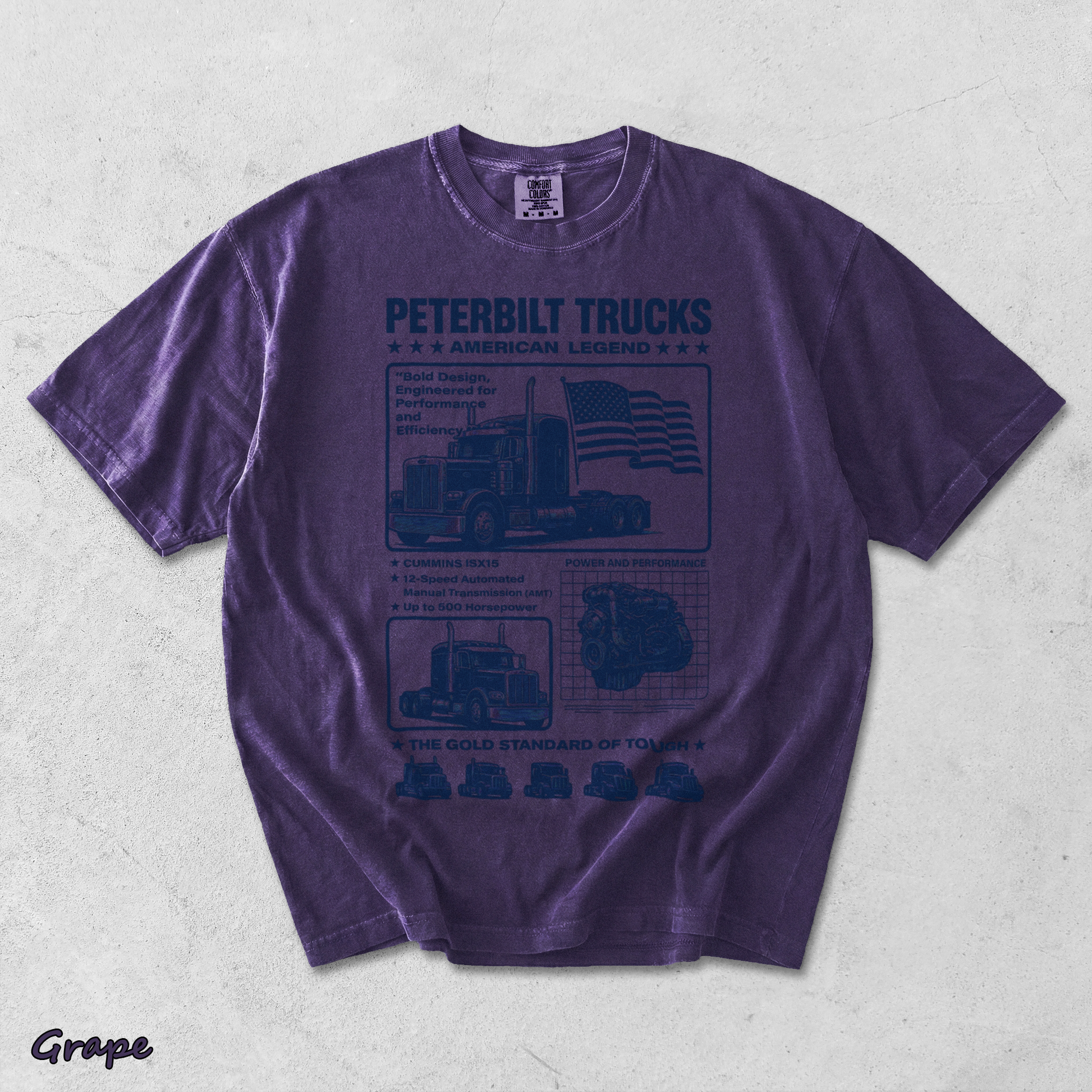 Peterbilt American Back - Grape mockup