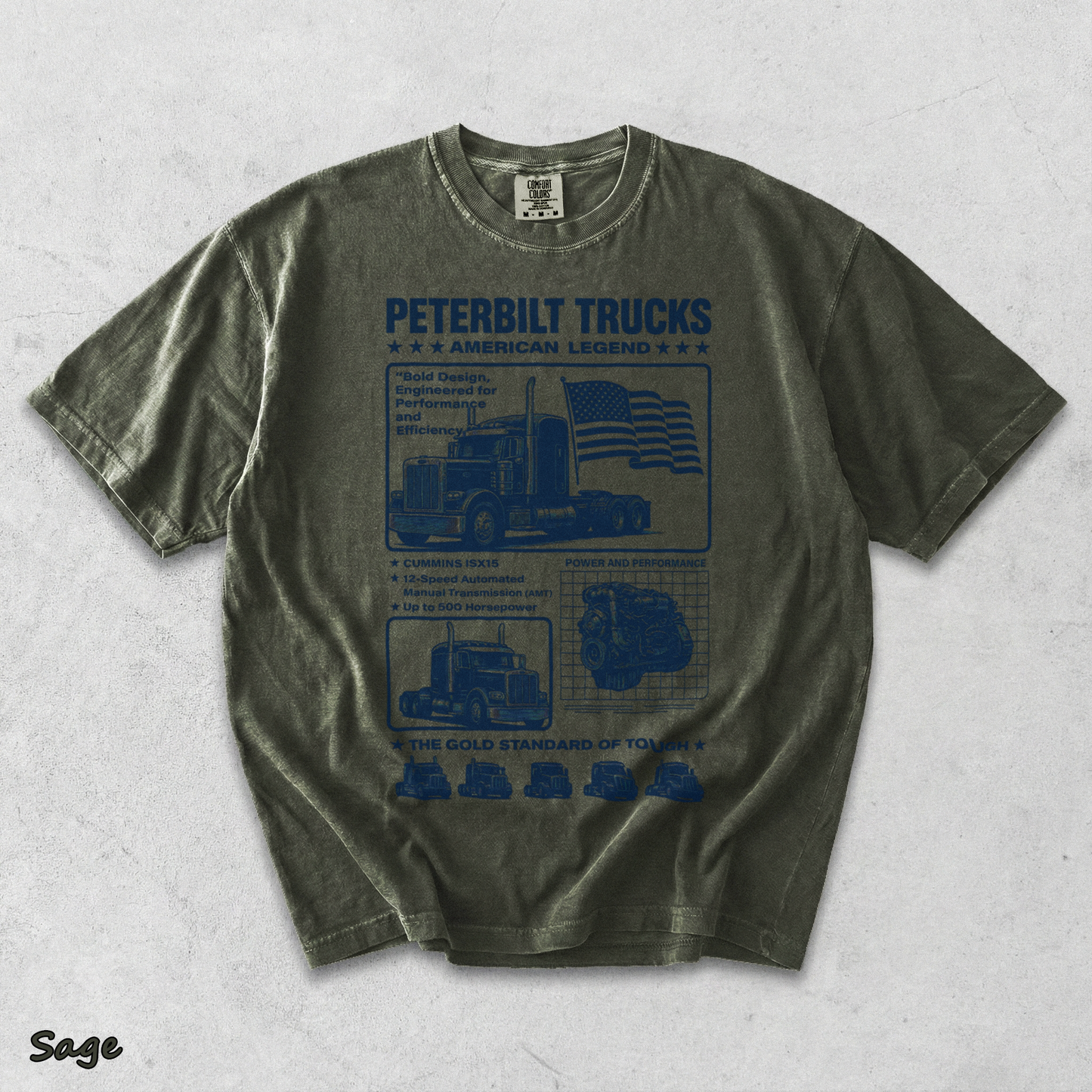 Peterbilt American Back - Sage mockup