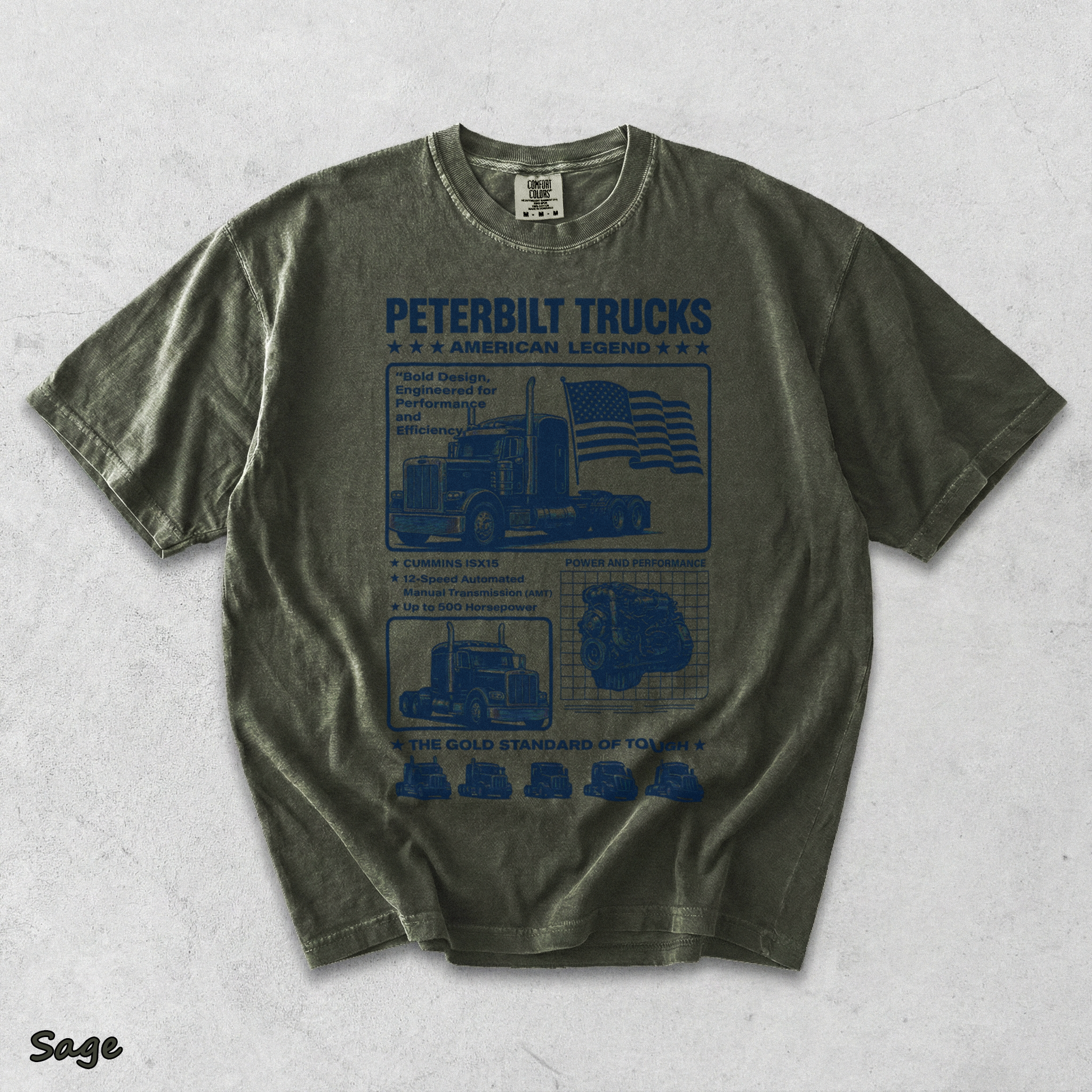 Peterbilt American Back - Sage mockup