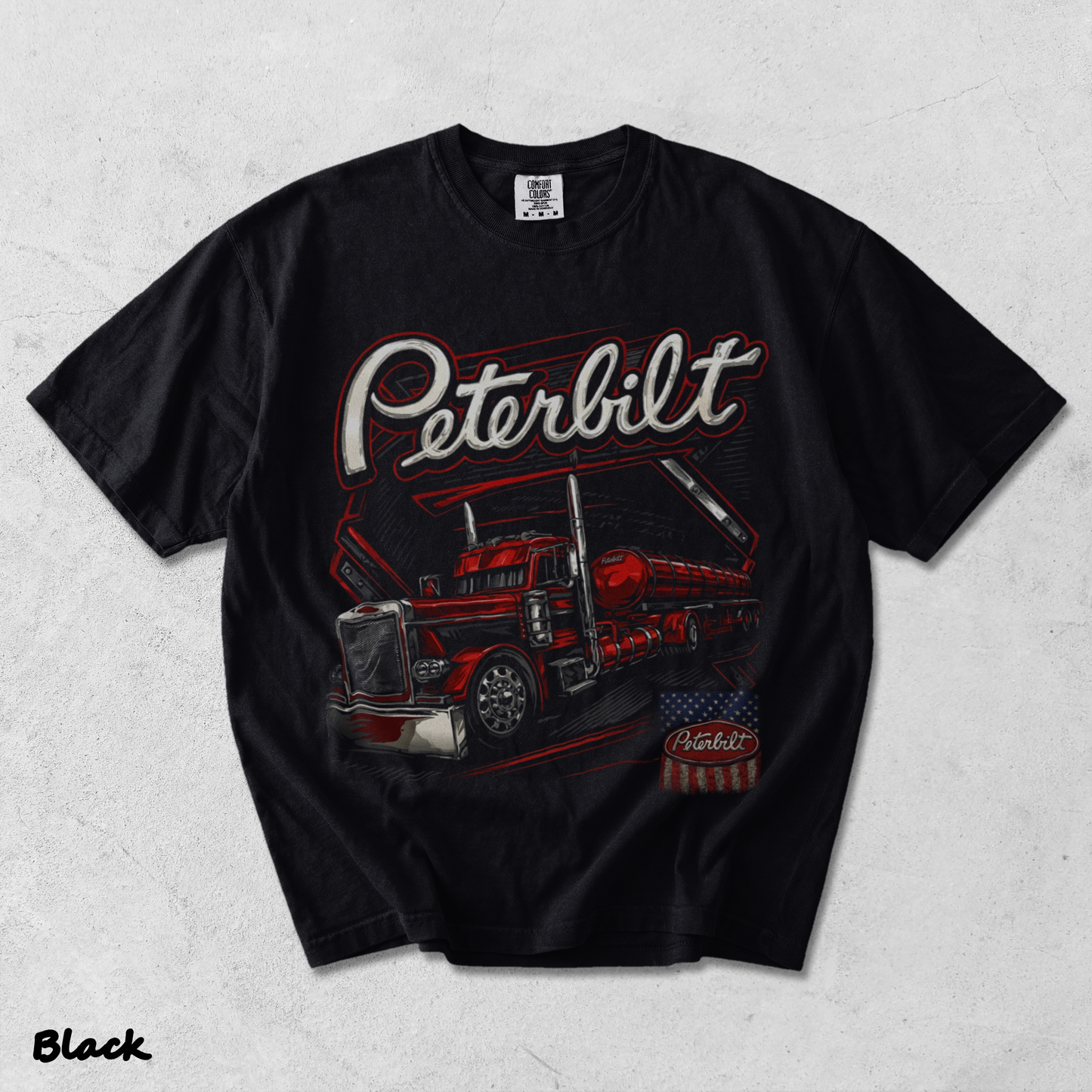Peterbilt Red - Black mockup