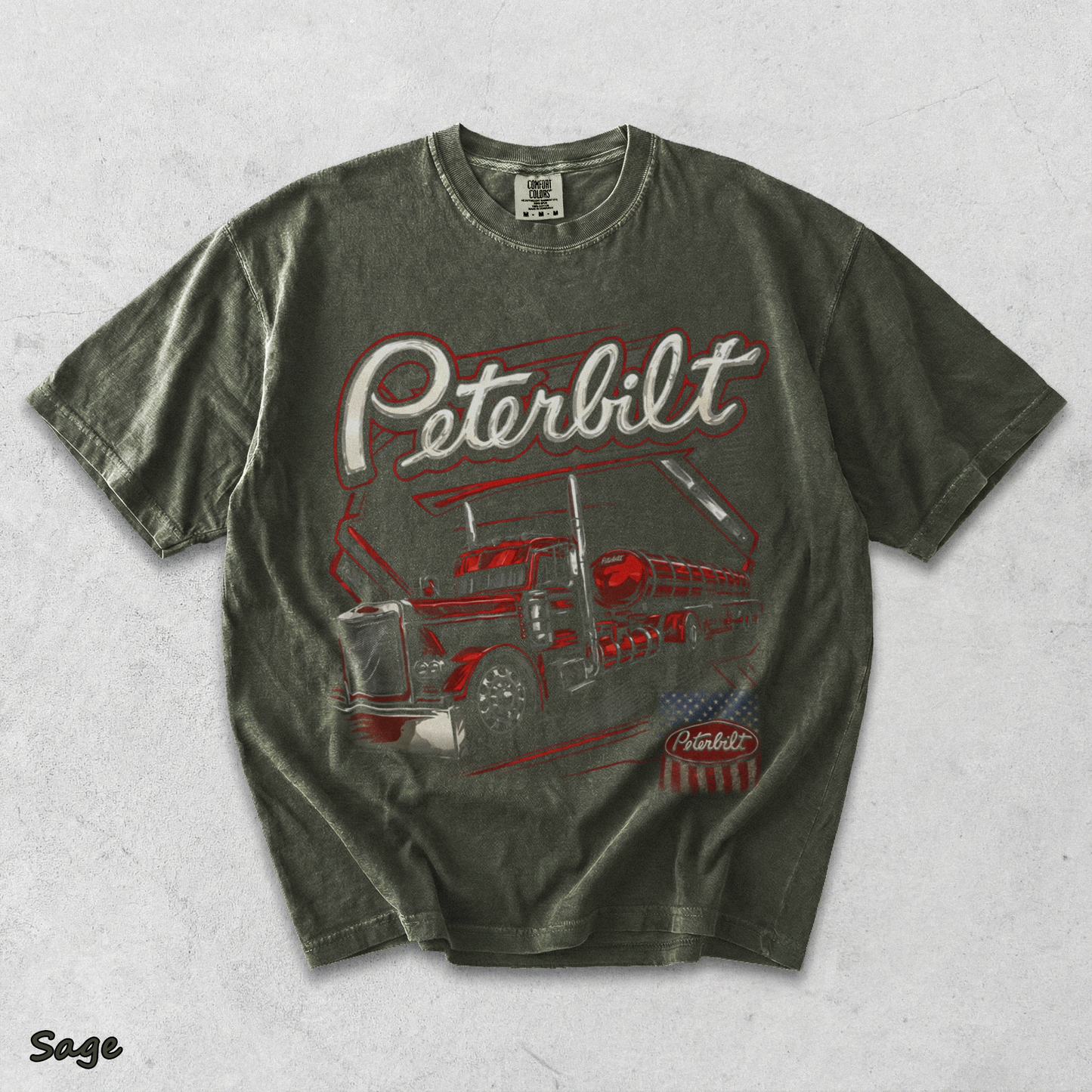 Peterbilt Red - Sage mockup