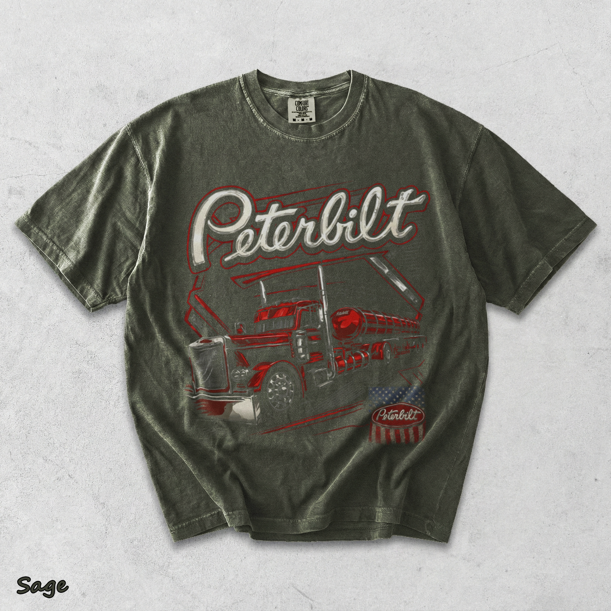 Peterbilt Red - Sage mockup