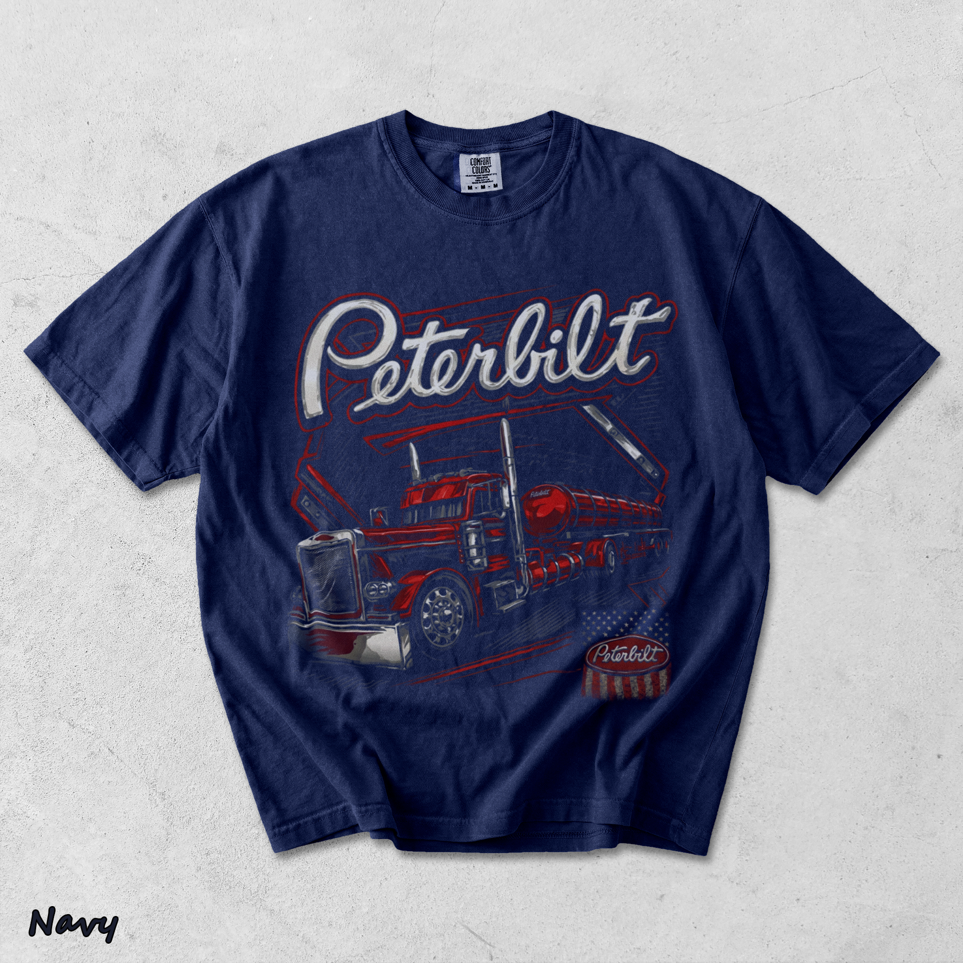 Peterbilt Red - True Navy mockup