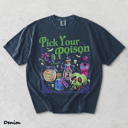 Pick Your Poison t shirt 1 - Denim mockup