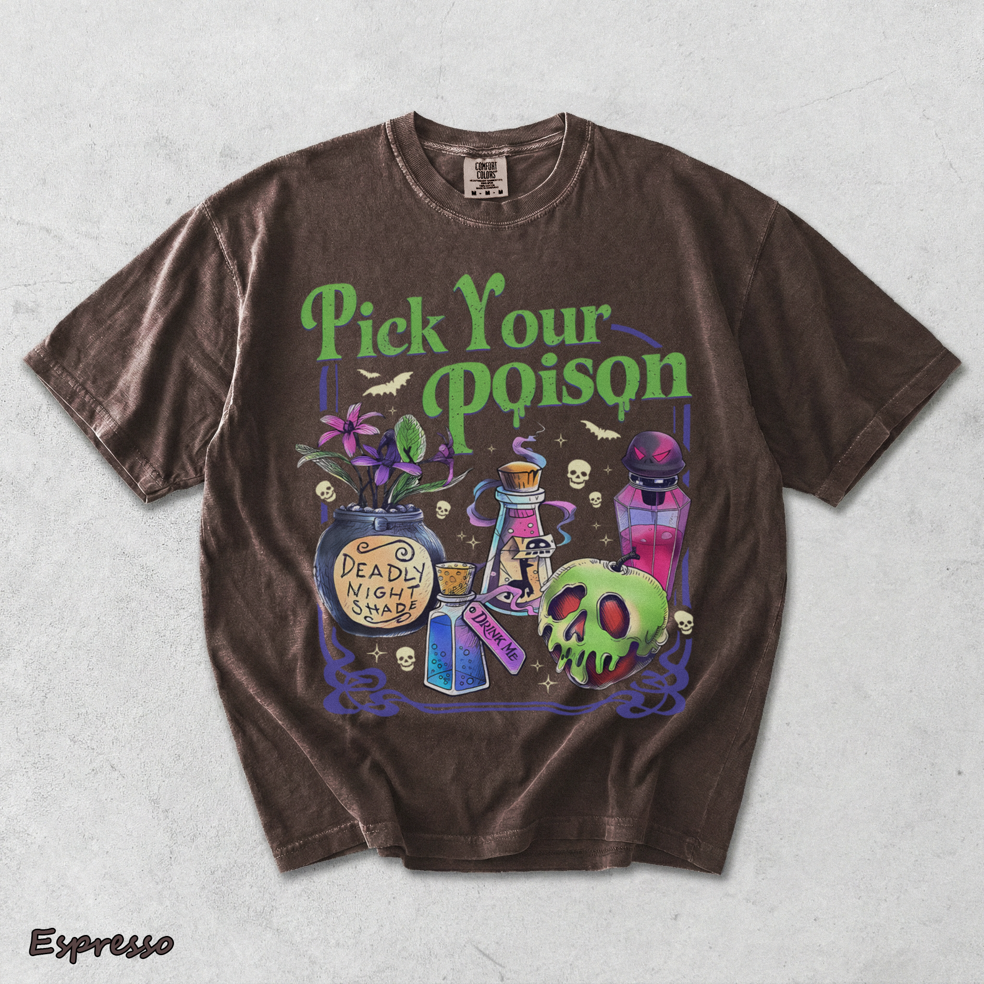 Pick Your Poison t shirt 1 - Espresso mockup