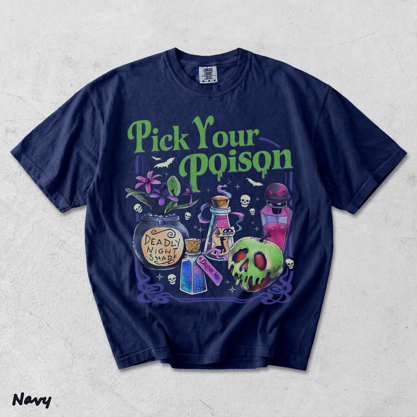 Pick Your Poison t shirt 1 - True Navy mockup