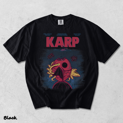 Pokemon PKM Anime Shirt Jaws x Magikarp Vintage Design, Menswear Top, Underwear Tshirt Style - Black mockup