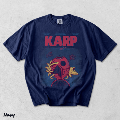 Pokemon PKM Anime Shirt Jaws x Magikarp Vintage Design, Menswear Top, Underwear Tshirt Style - True Navy mockup