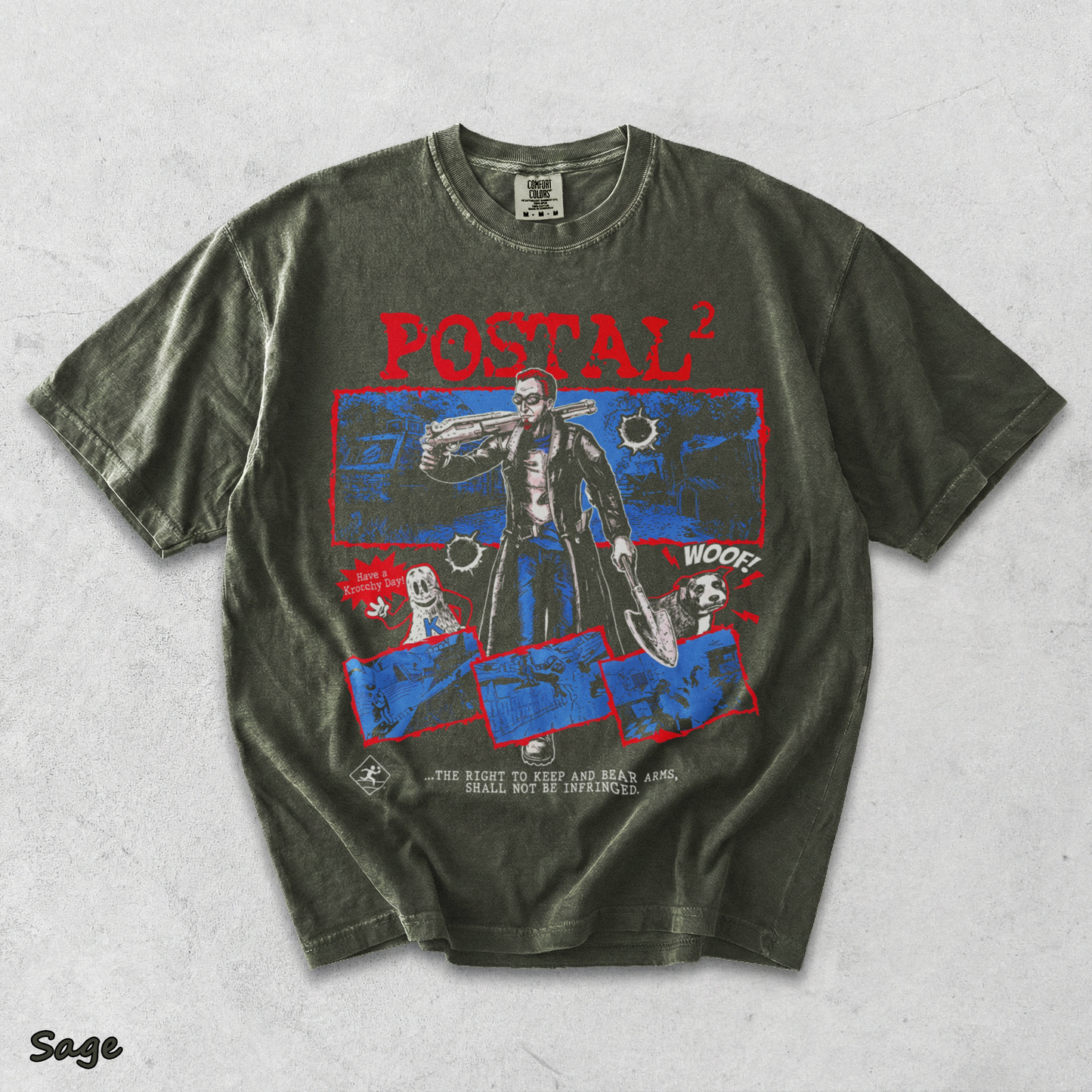 Postal 2 - Sage mockup