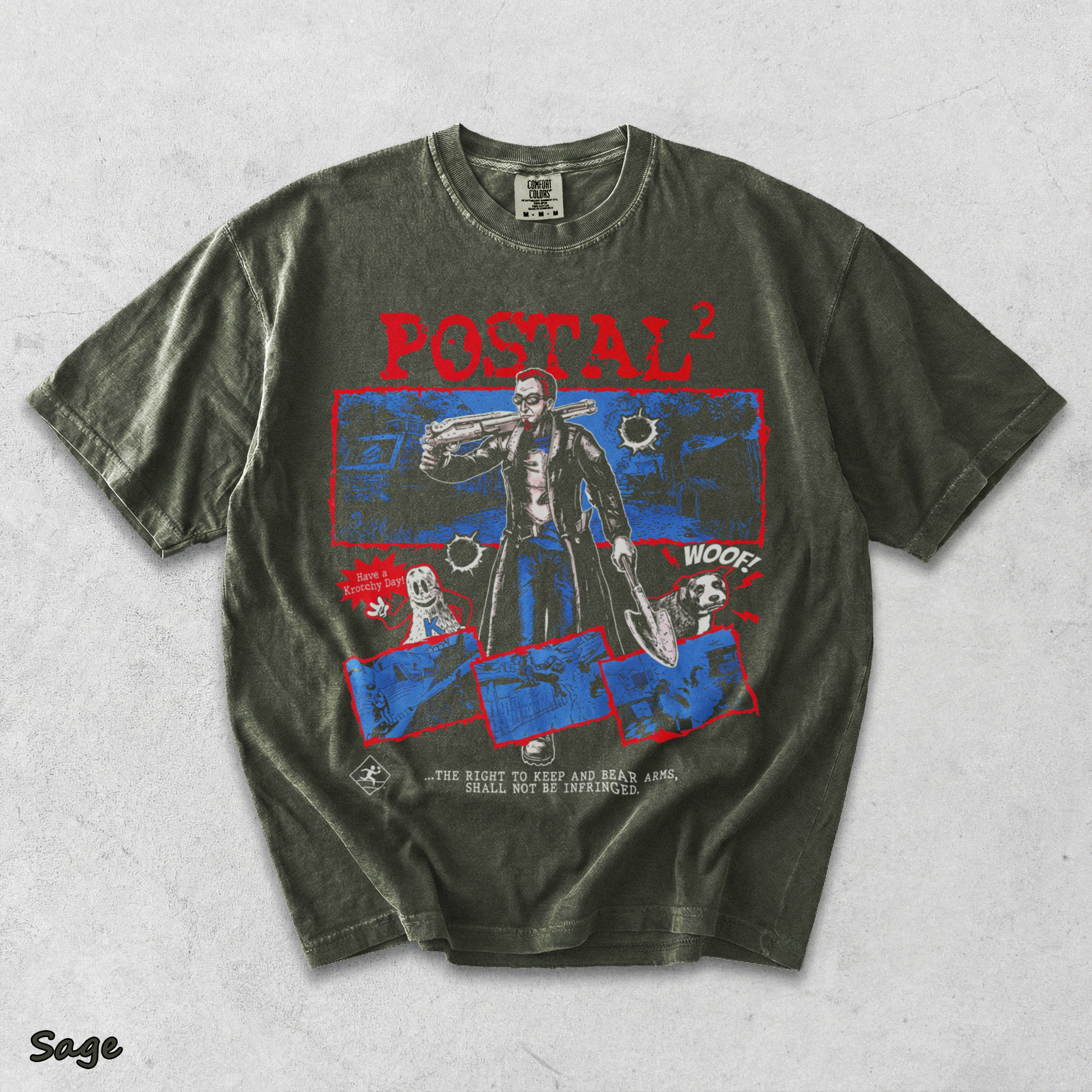 Postal 2 - Sage mockup