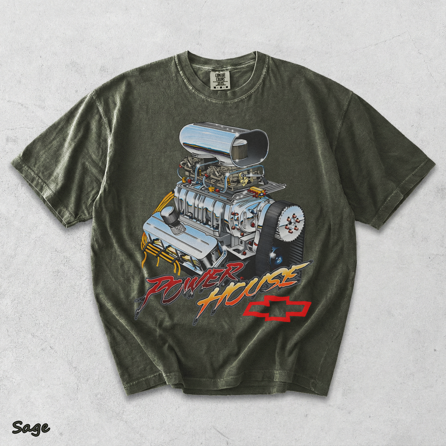 Power House back - Sage mockup