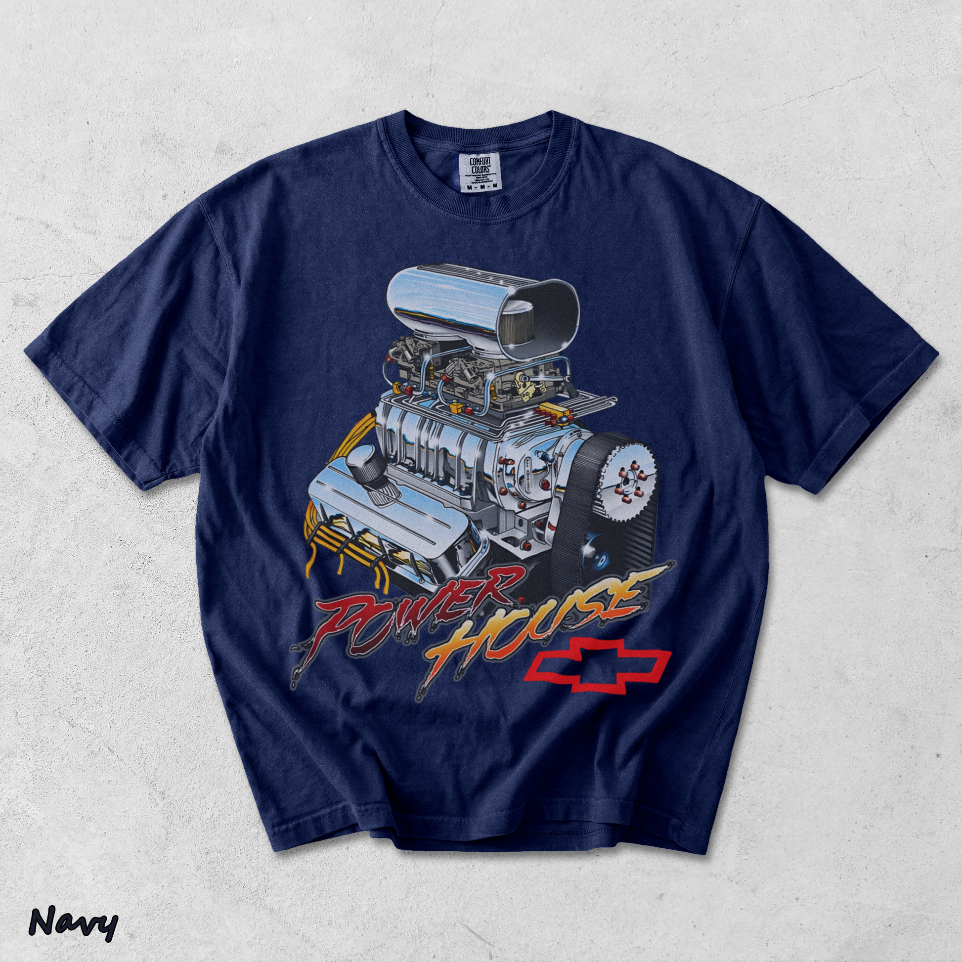Power House back - True Navy mockup