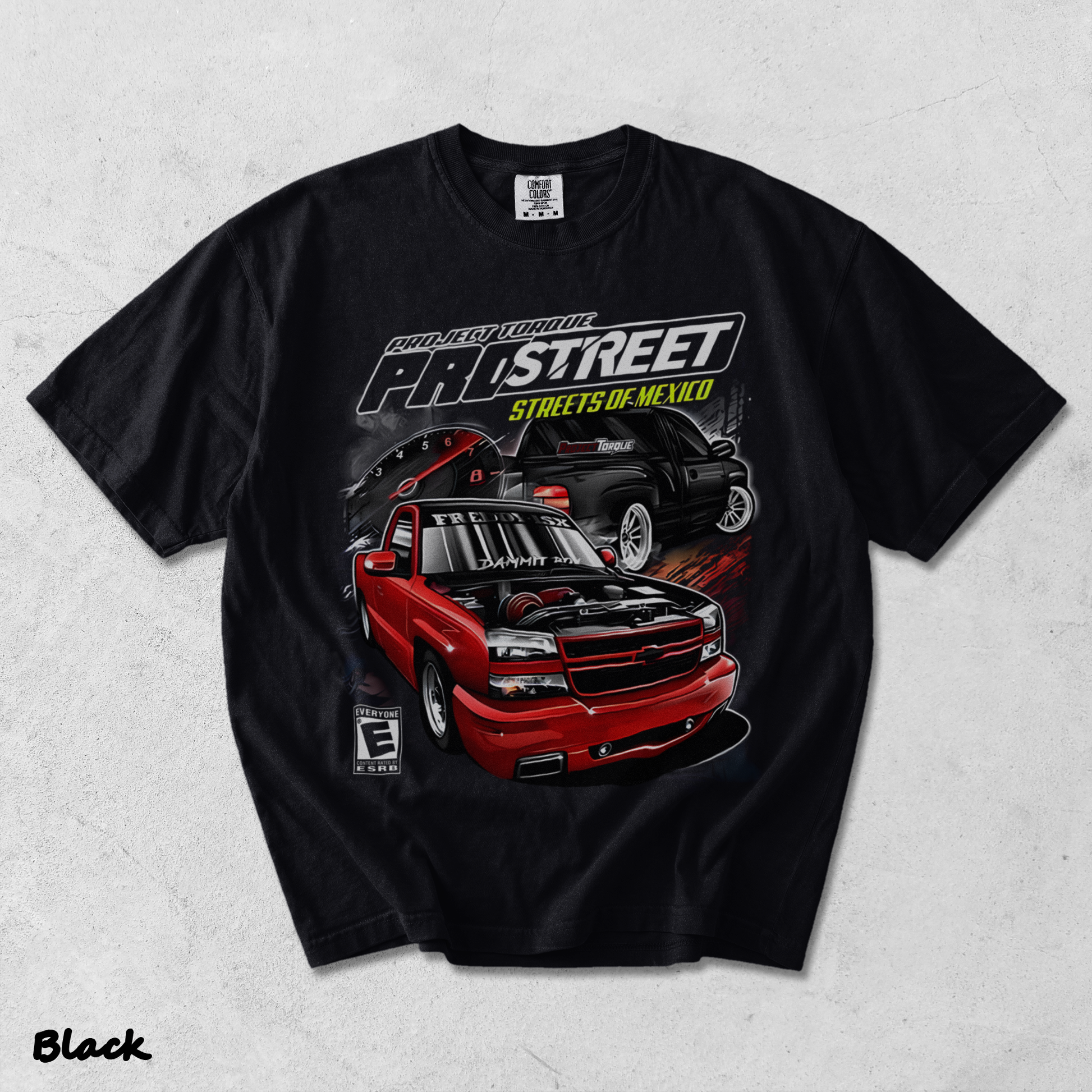 PROSTREET T-SHIRT - Black mockup