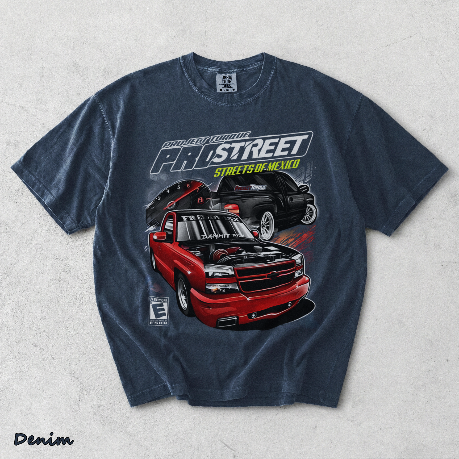 PROSTREET T-SHIRT - Denim mockup