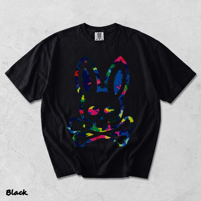 Psycho Bunny Colorful Skull - Black mockup