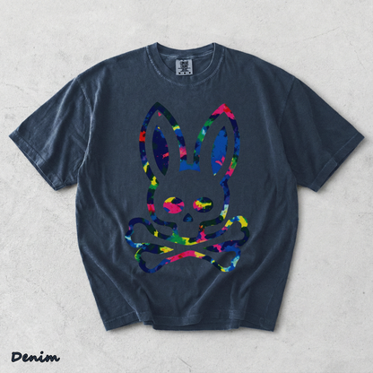 Psycho Bunny Colorful Skull - Denim mockup
