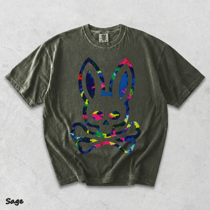 Psycho Bunny Colorful Skull - Sage mockup