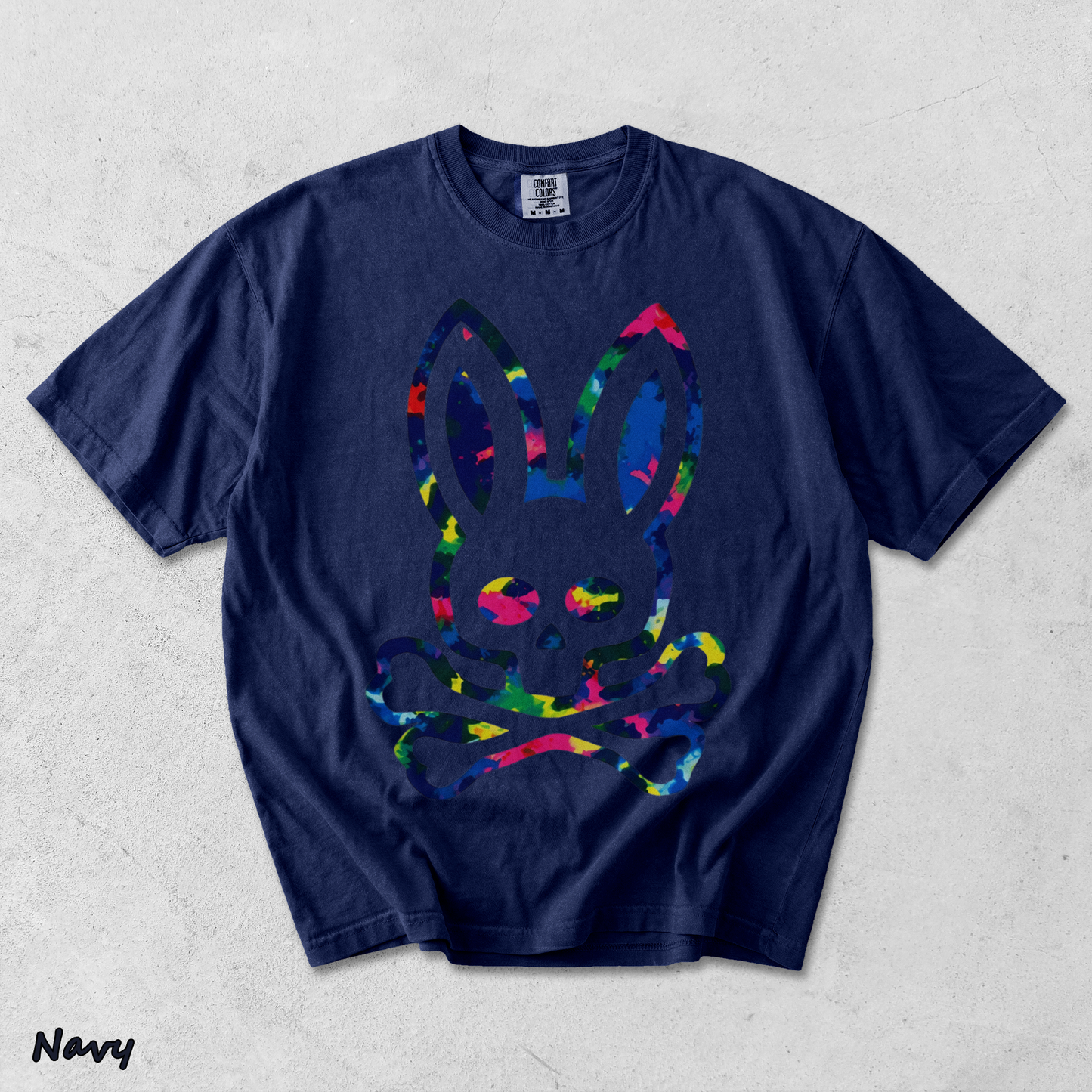 Psycho Bunny Colorful Skull - True Navy mockup
