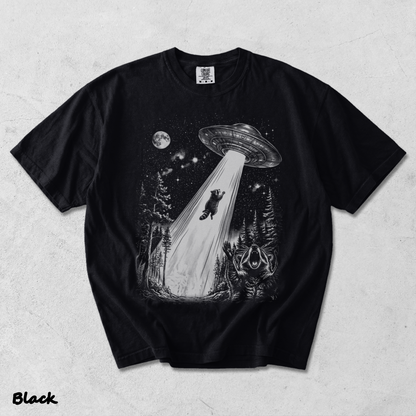 Raccoons UFO - Black mockup