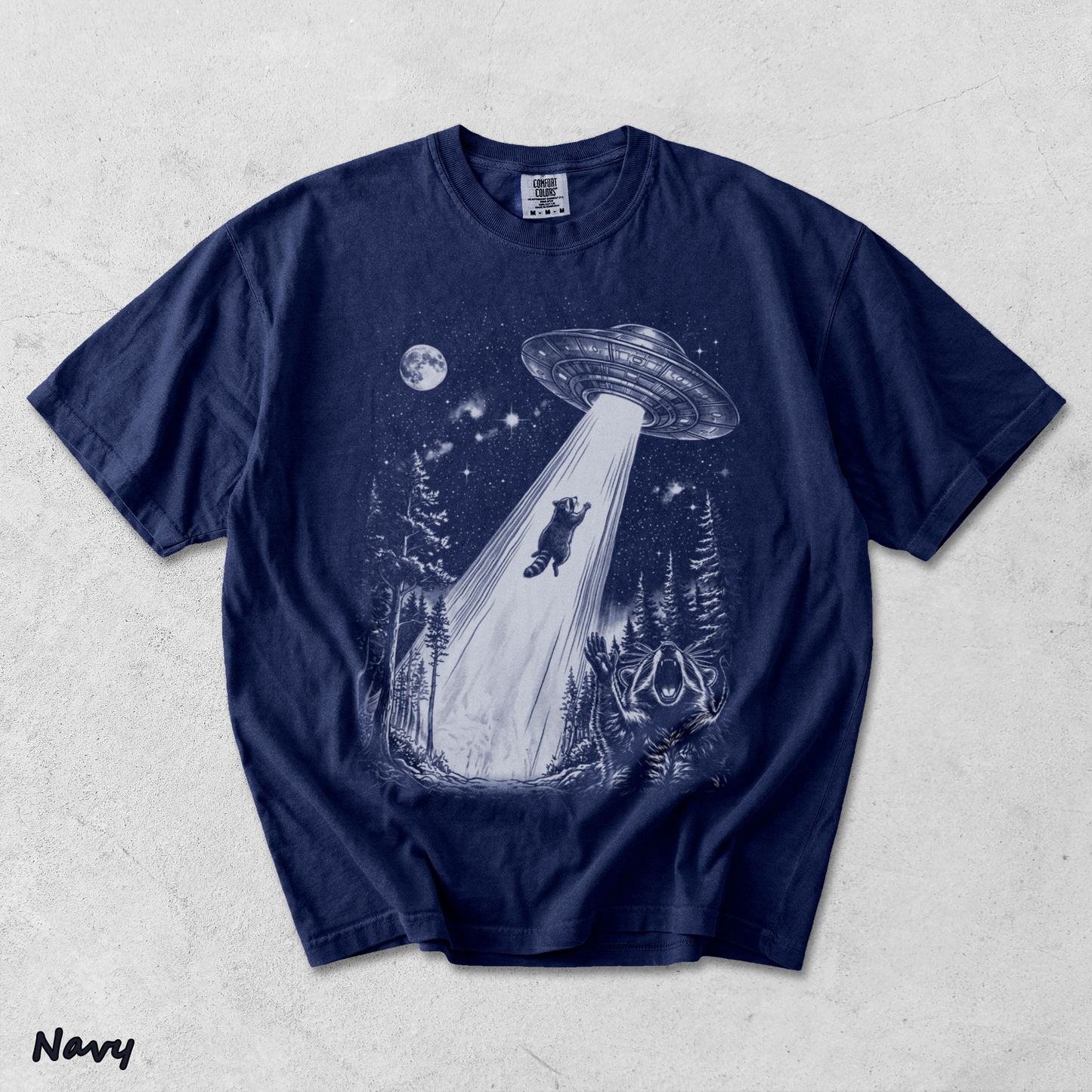 Raccoons UFO - True Navy mockup