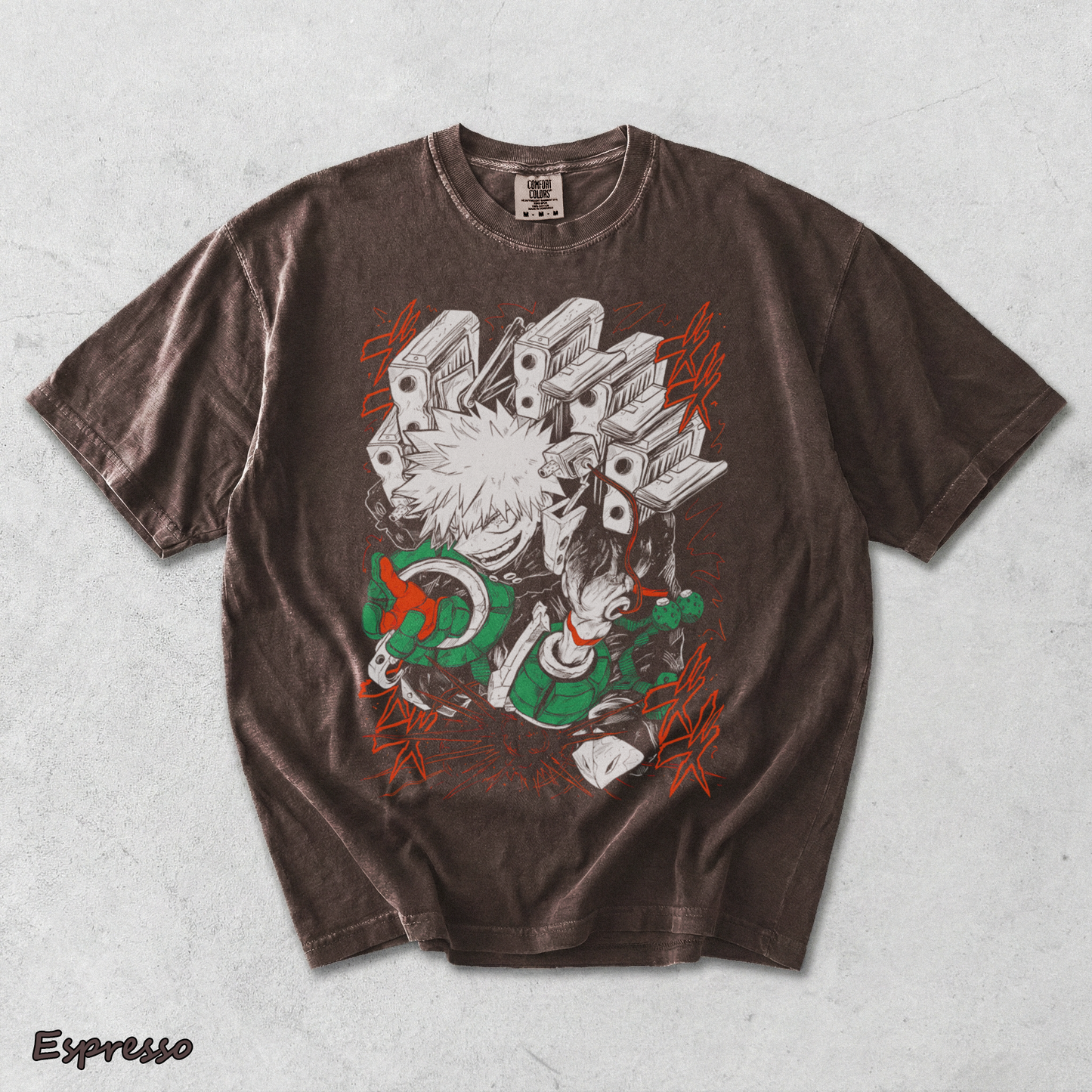 RARE Katsuki Bakugo T-Shirt Manga My Hero Academia Anime Gift Tshirt Tee All Size - Espresso mockup