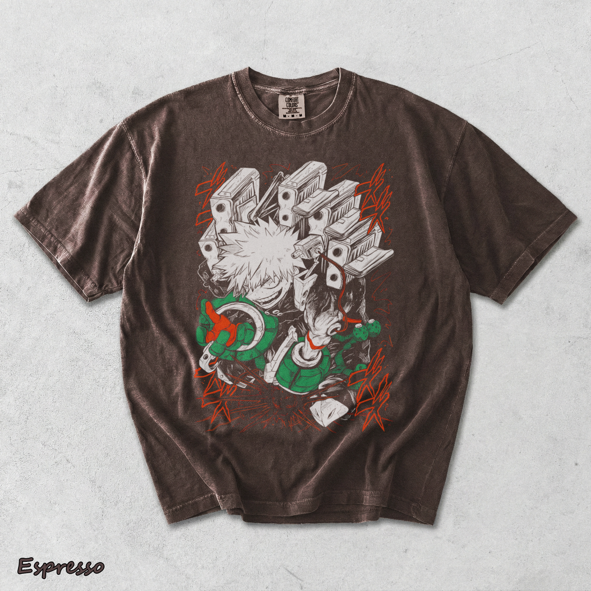 RARE Katsuki Bakugo T-Shirt Manga My Hero Academia Anime Gift Tshirt Tee All Size - Espresso mockup