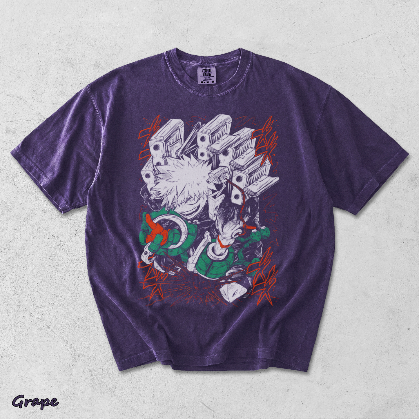RARE Katsuki Bakugo T-Shirt Manga My Hero Academia Anime Gift Tshirt Tee All Size - Grape mockup