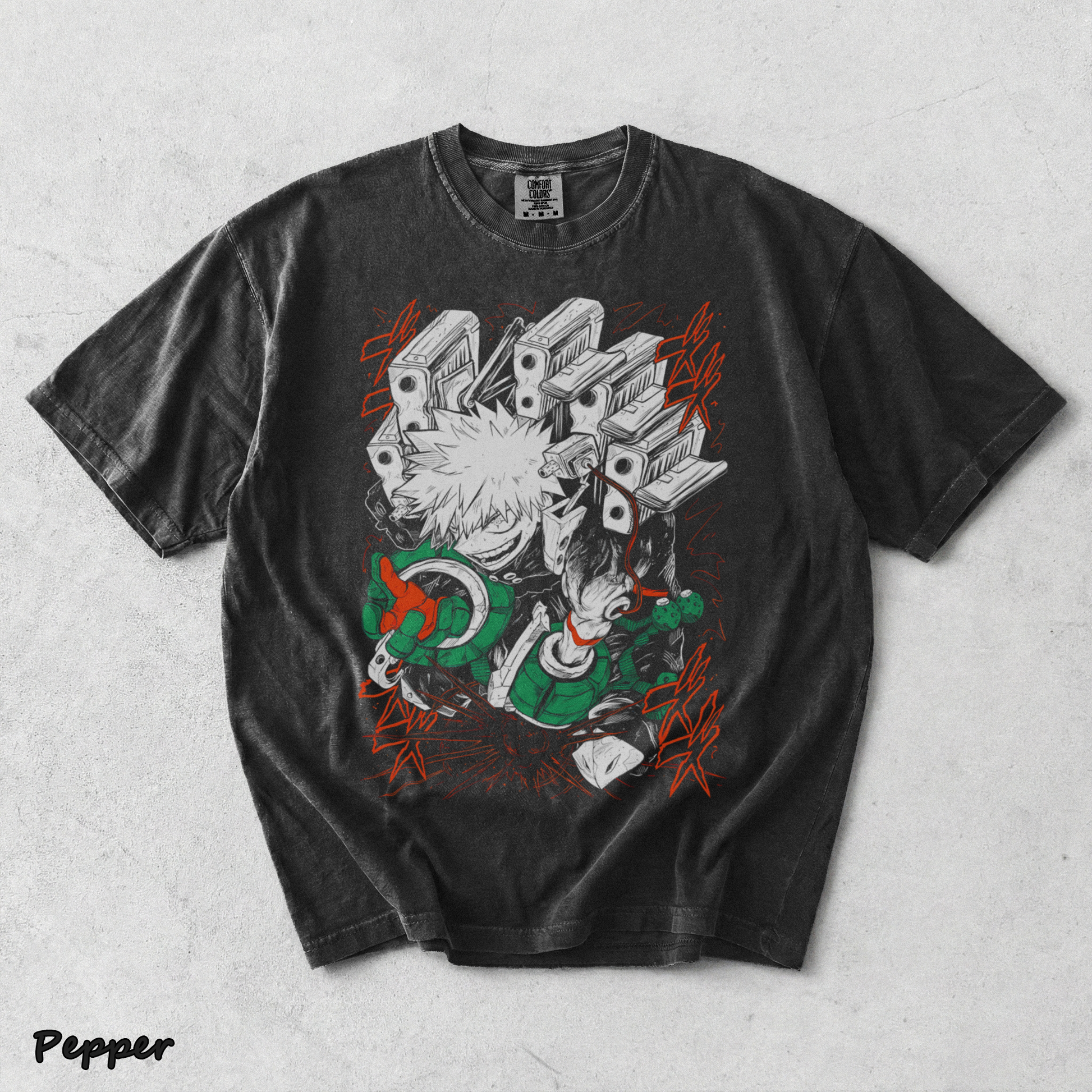 RARE Katsuki Bakugo T-Shirt Manga My Hero Academia Anime Gift Tshirt Tee All Size - Pepper mockup