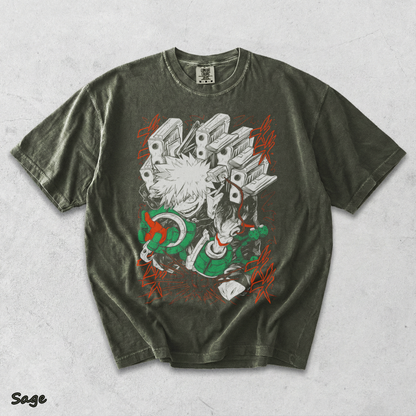 RARE Katsuki Bakugo T-Shirt Manga My Hero Academia Anime Gift Tshirt Tee All Size - Sage mockup