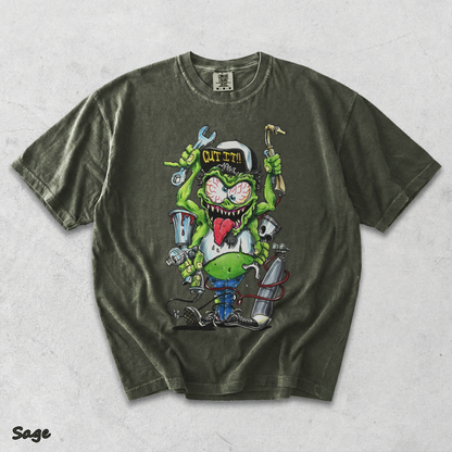 Rat Fink  back - Sage mockup