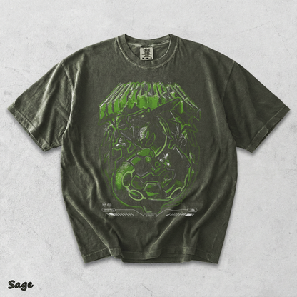 Rayquaza Shiny Pocket T-shirt back - Sage mockup