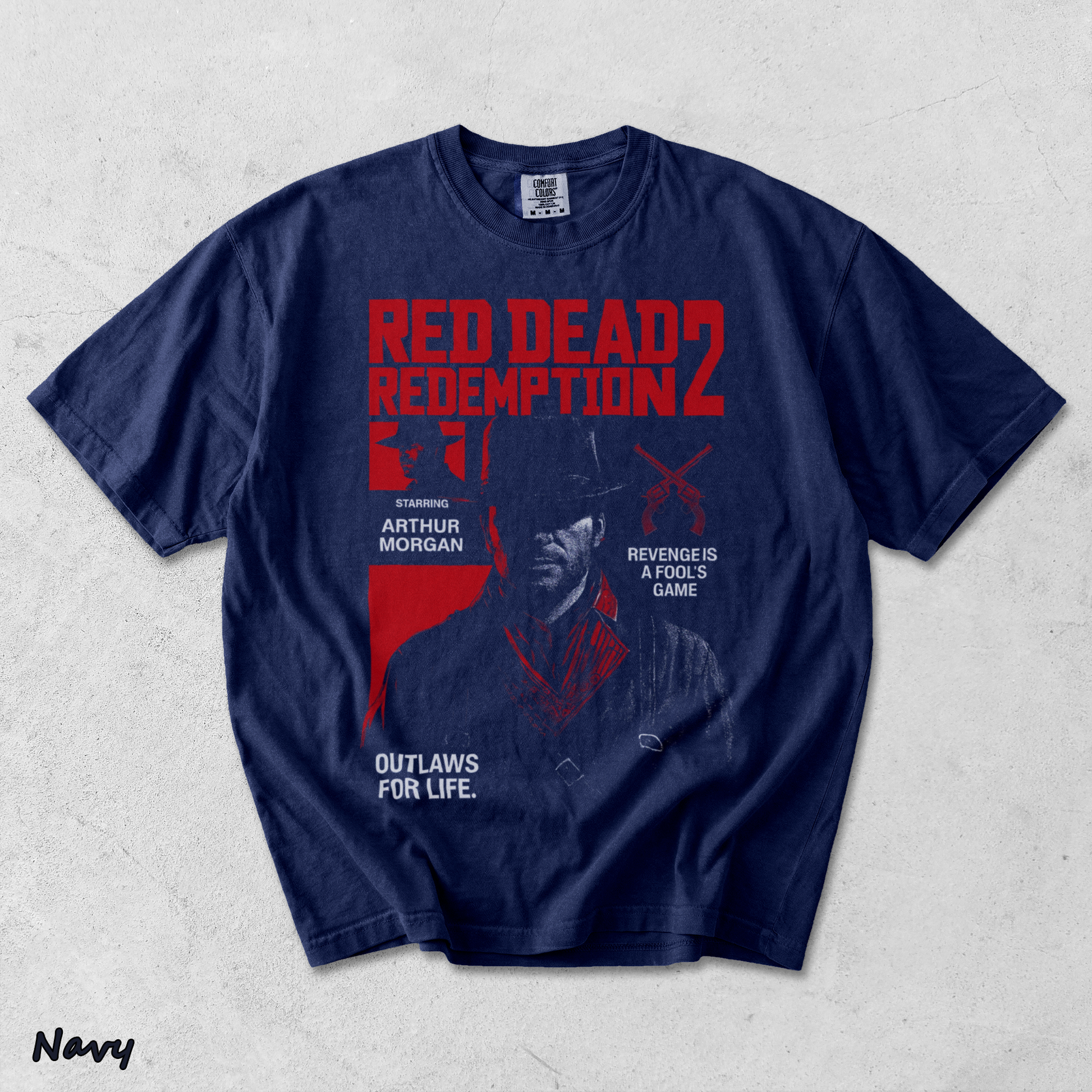 Red Dead - True Navy mockup