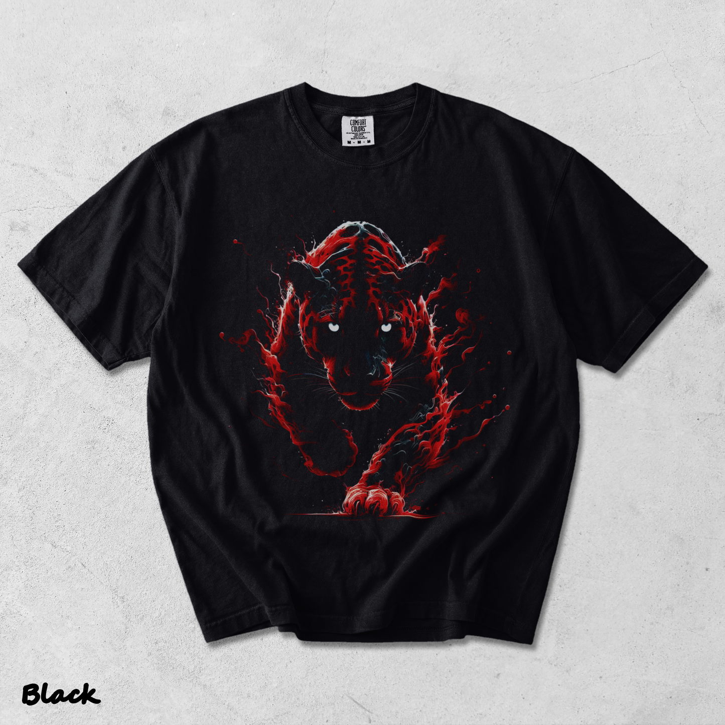 Red Flame Black - Black mockup