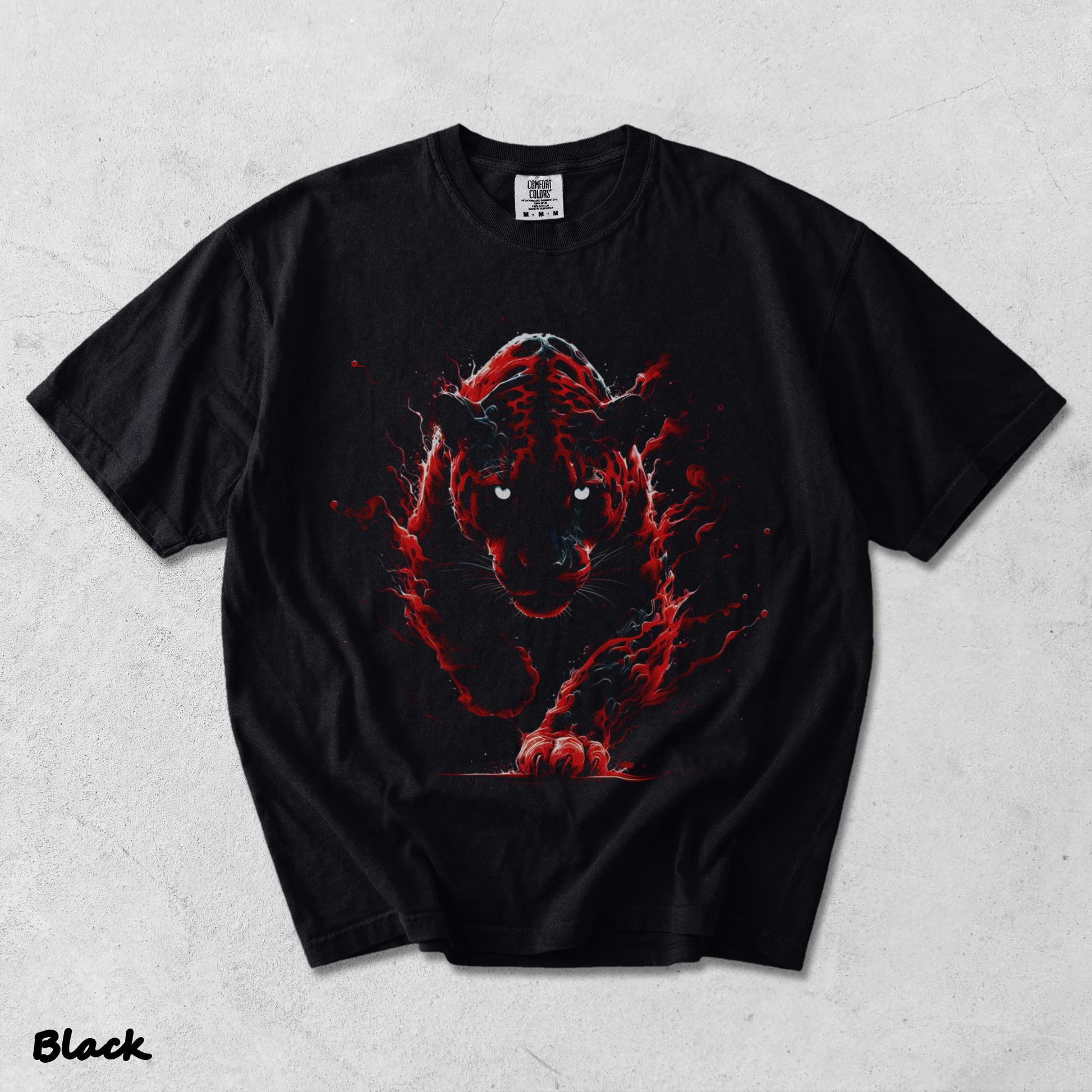 Red Flame Black - Black mockup