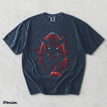 Red Flame Black - Denim mockup