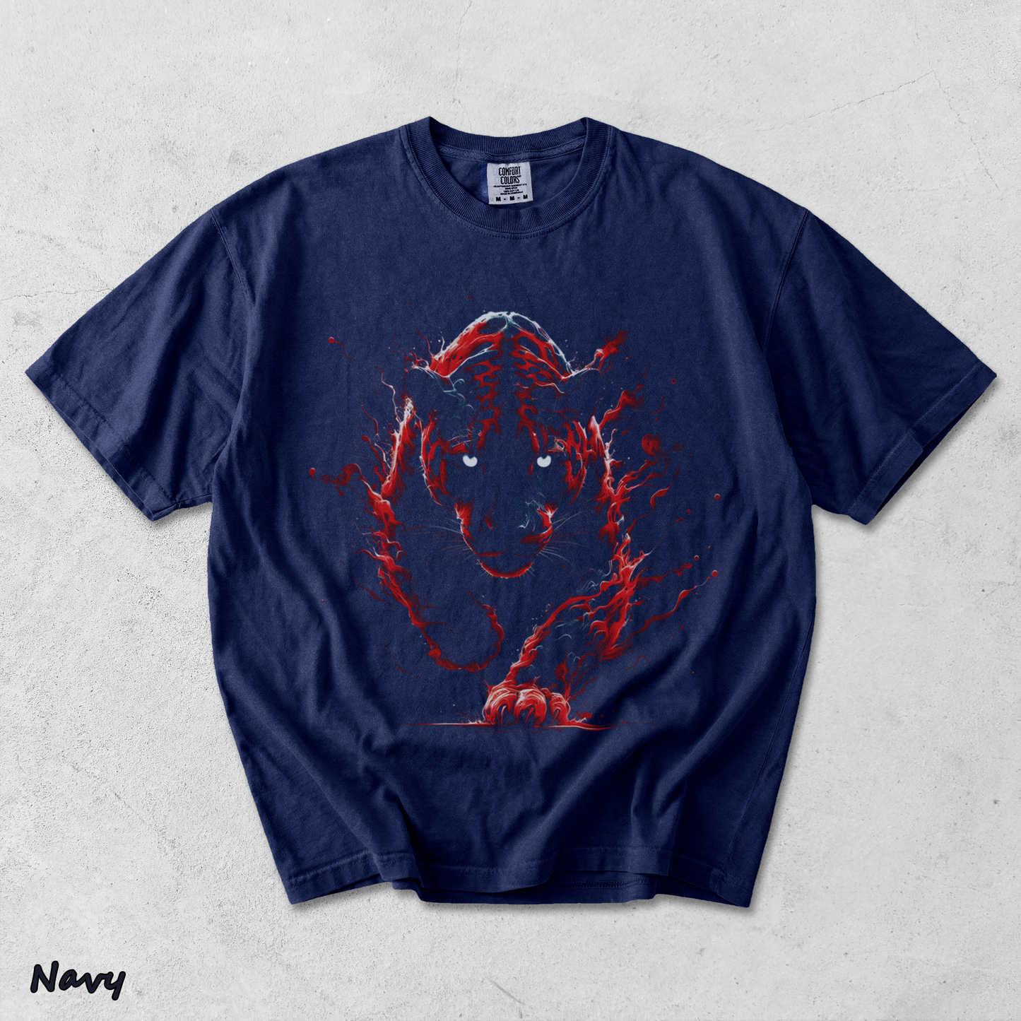 Red Flame Black - True Navy mockup