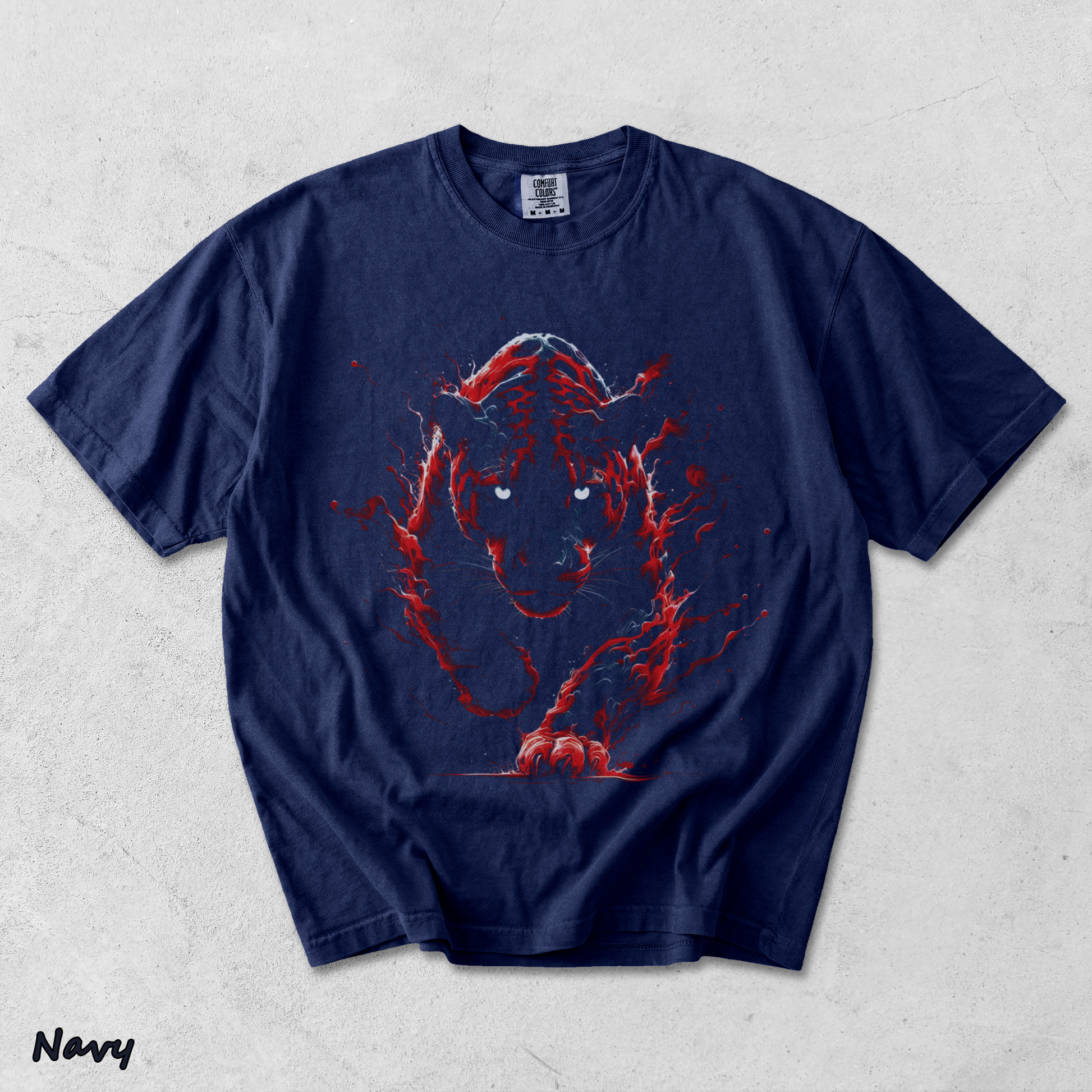 Red Flame Black - True Navy mockup