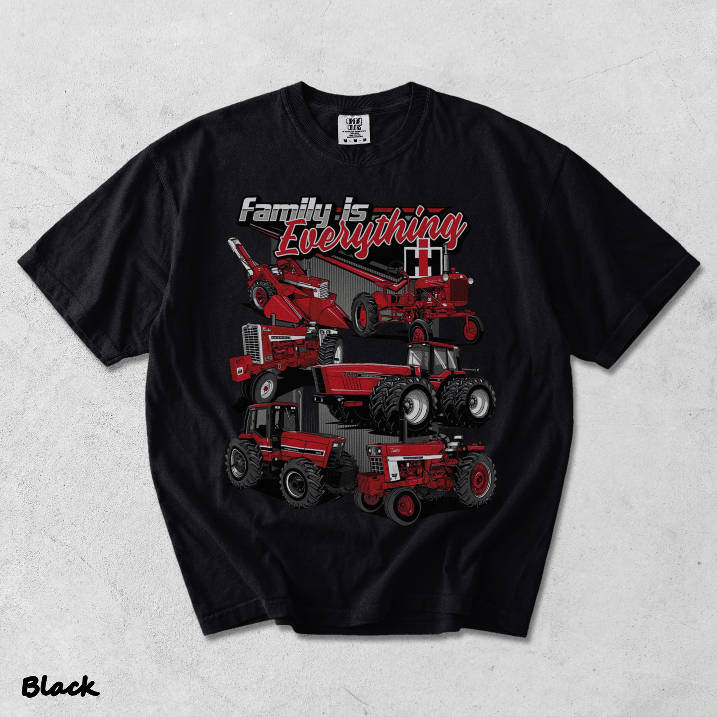 Red Power Runs In The Family - Black mockup