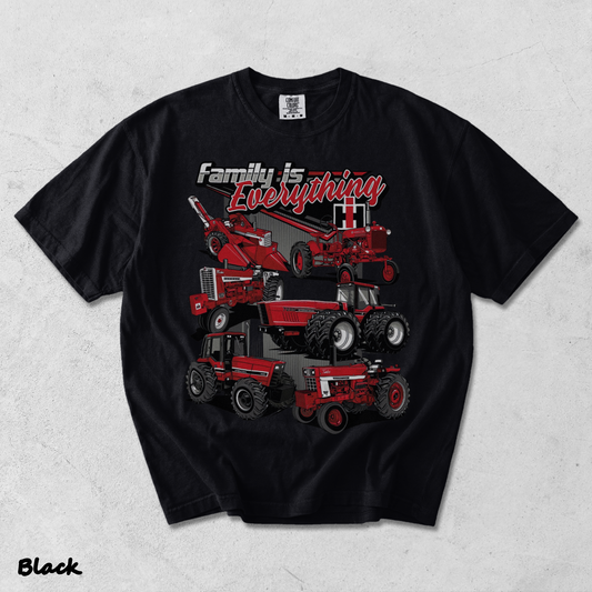 Red Power Runs In The Family - Black mockup