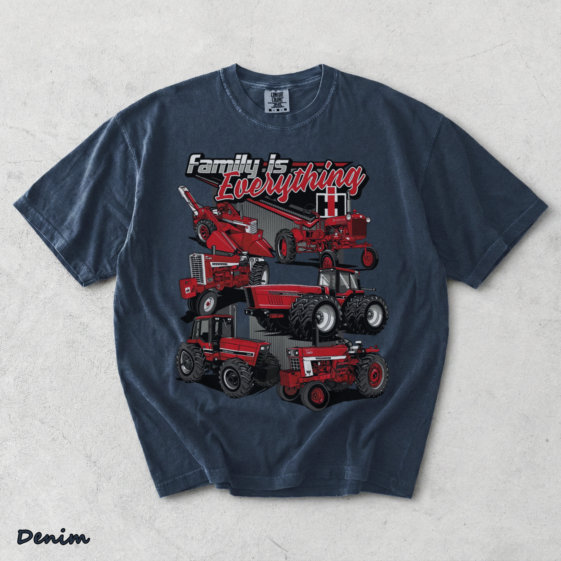 Red Power Runs In The Family - Denim mockup