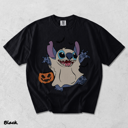 Retro Disney Stitch Halloween Shirt - Black mockup