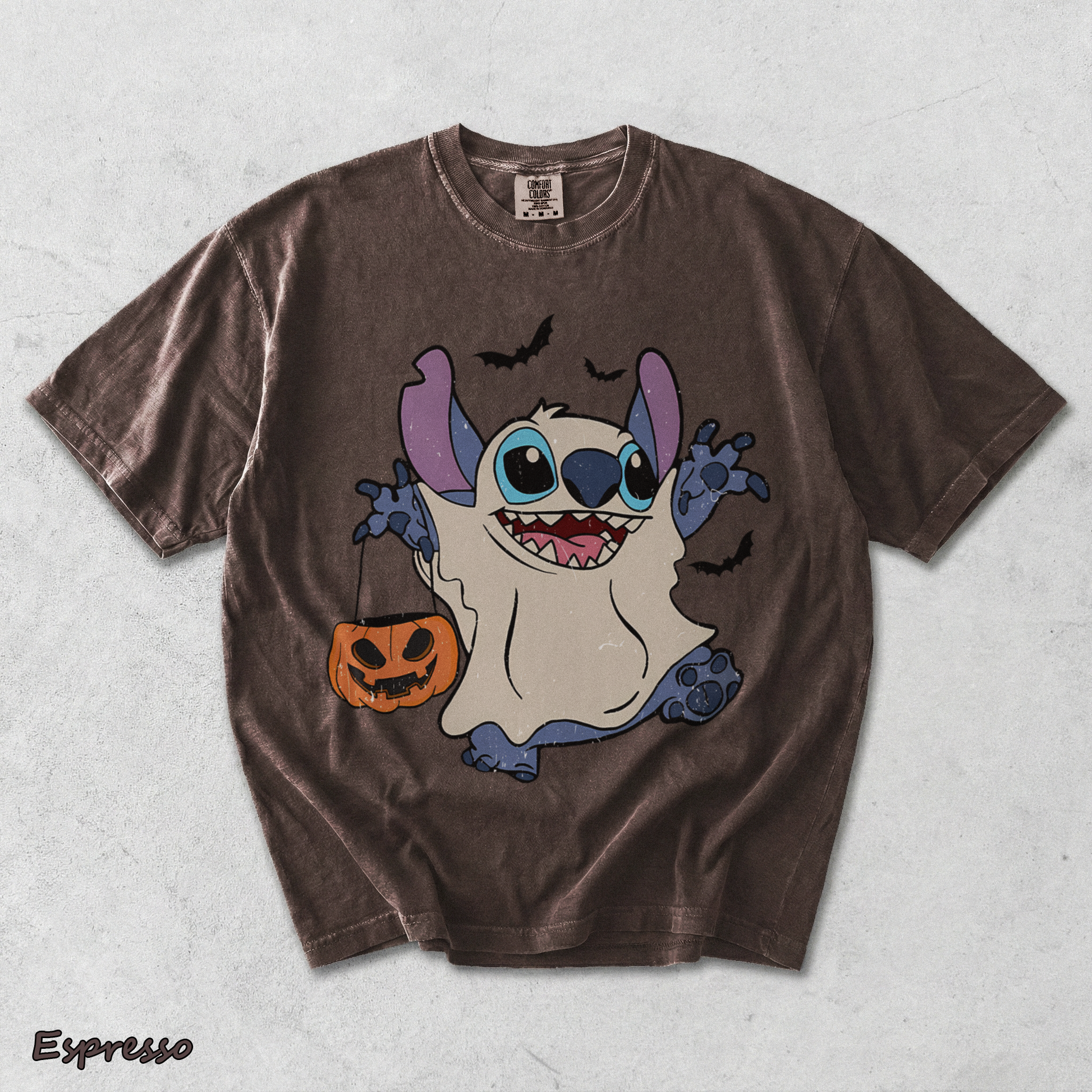 Retro Disney Stitch Halloween Shirt - Espresso mockup
