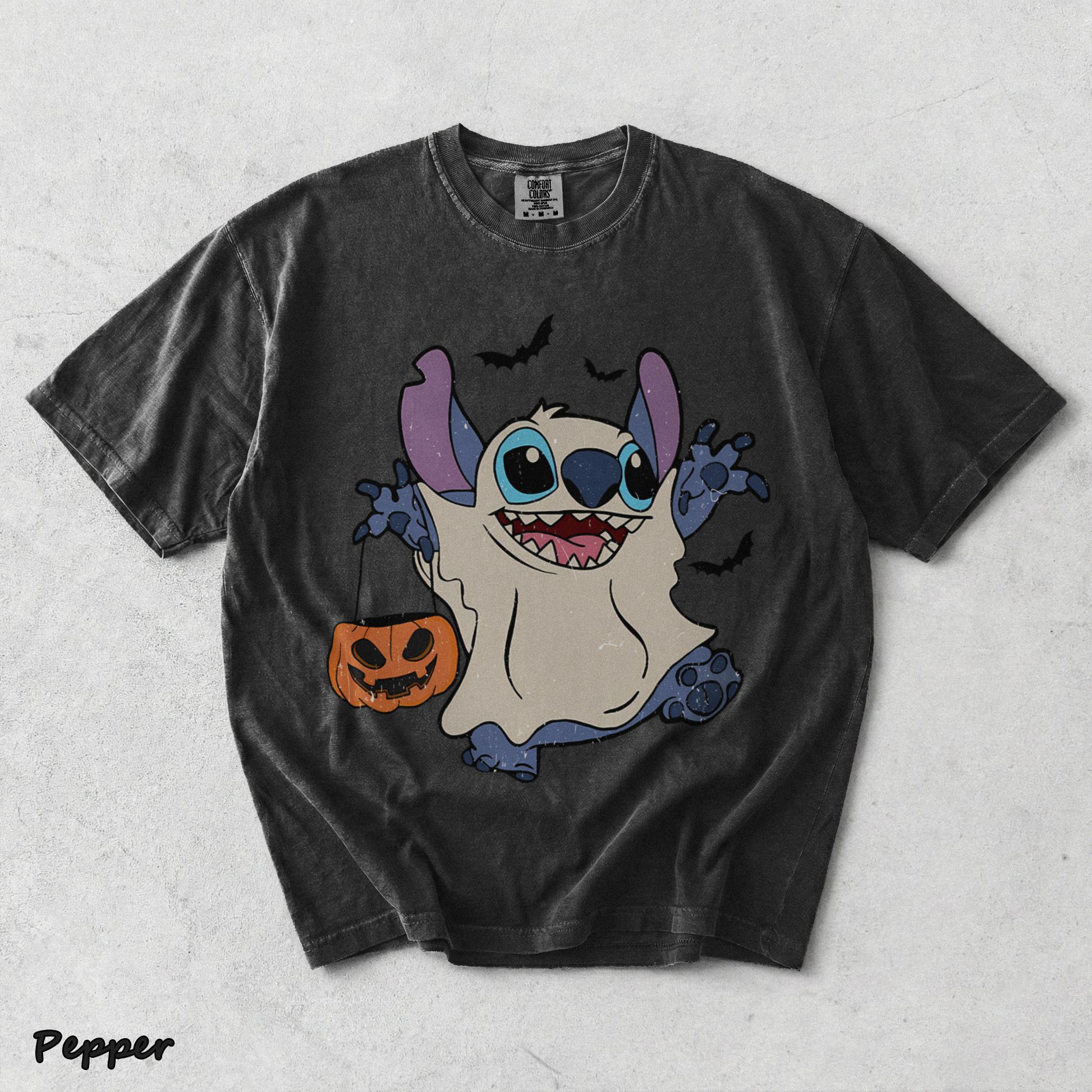 Retro Disney Stitch Halloween Shirt - Pepper mockup
