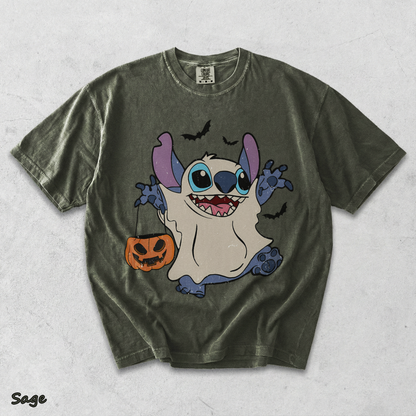 Retro Disney Stitch Halloween Shirt - Sage mockup