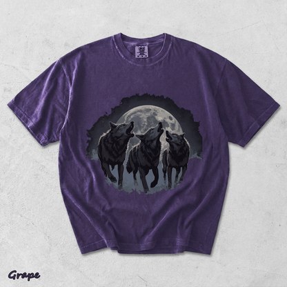 Retro Howling Wolf - Grape mockup