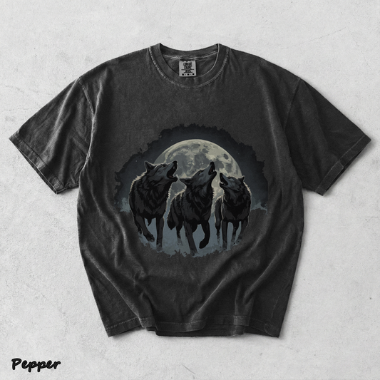 Retro Howling Wolf - Pepper mockup