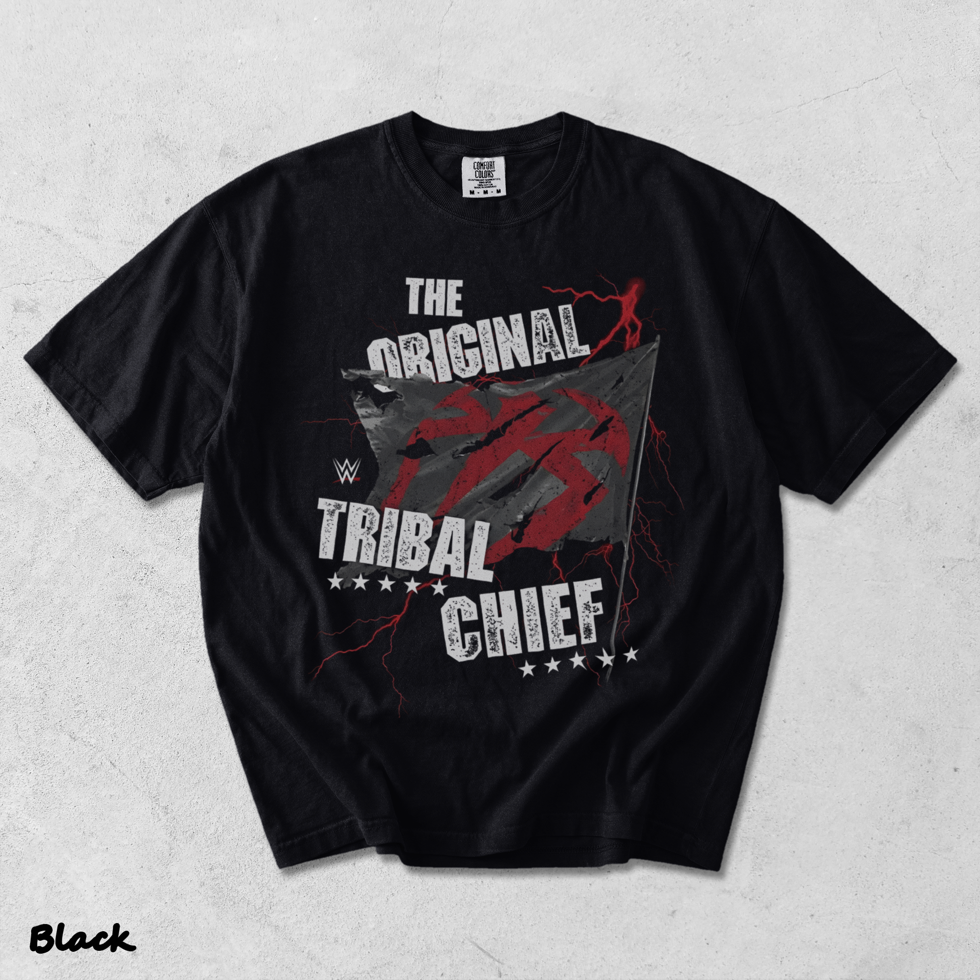 Roman Reigns The Original Tribal Chief T-Shirt back - Black mockup
